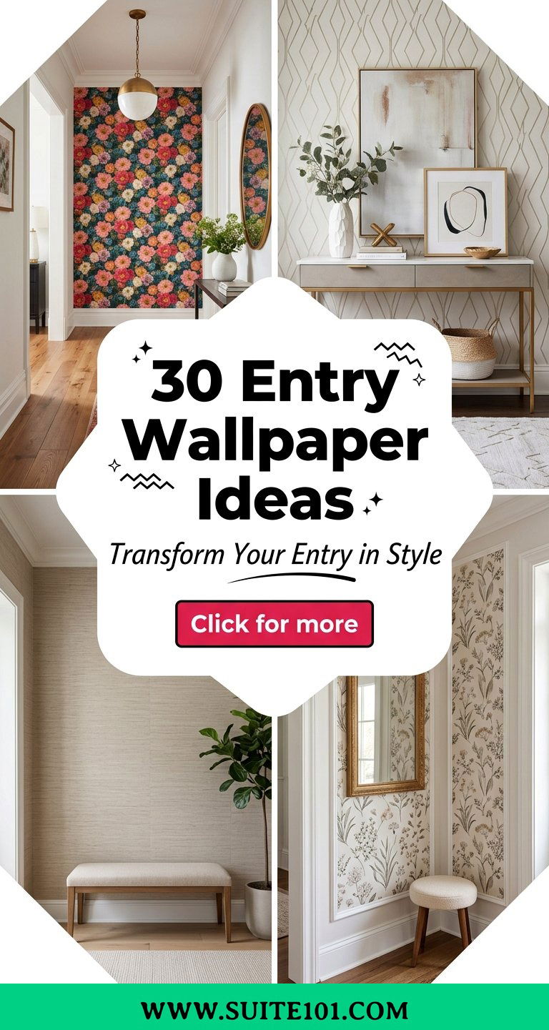 30 Entry Wallpaper Ideas to Transform Your Entry in Style - 30 Entry Wallpaper Ideas to Transform Your Entry in Style