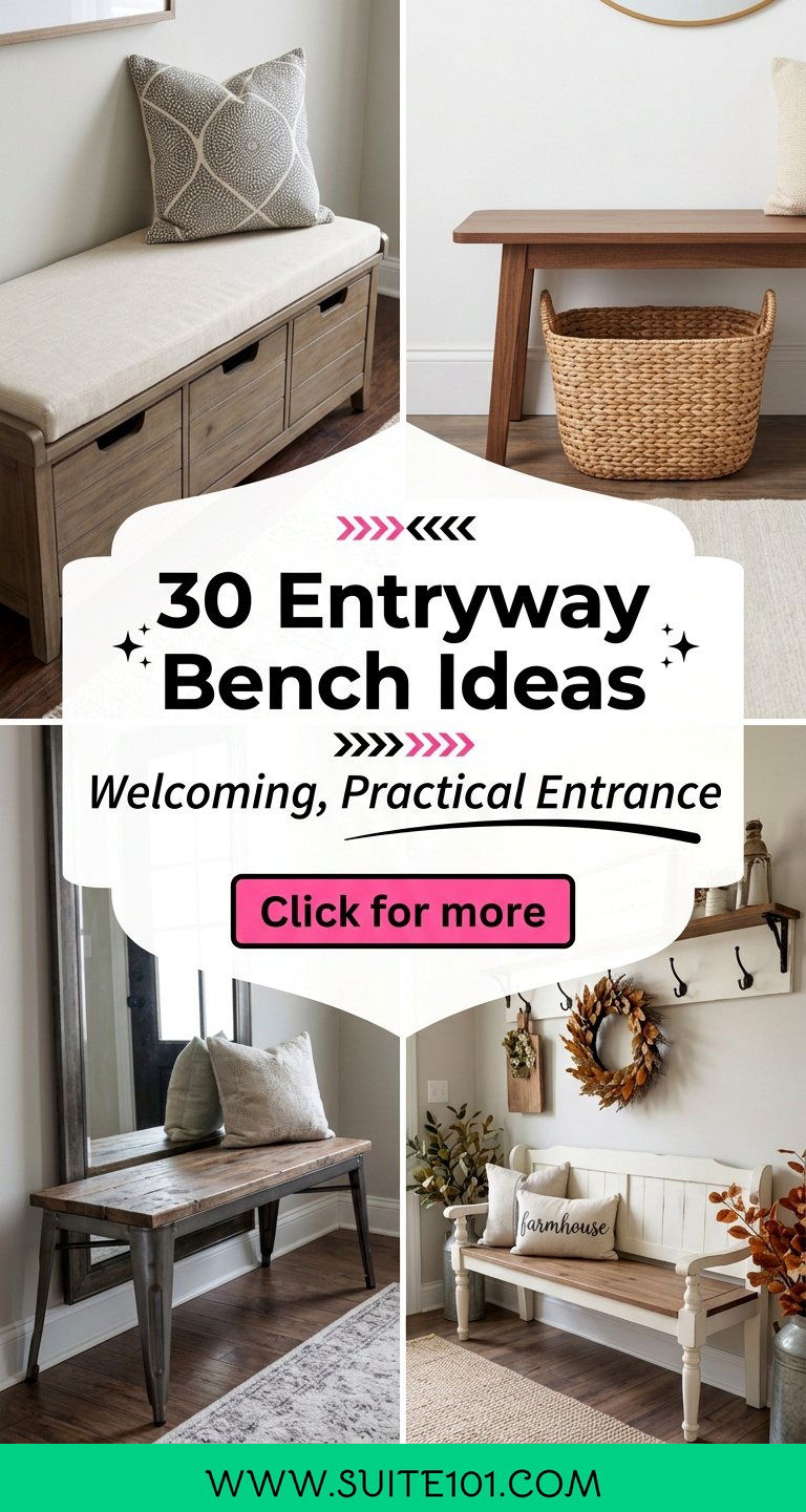 30 Entryway Bench Ideas for a Welcoming Practical Entrance - 30 Entryway Bench Ideas for a Welcoming, Practical Entrance