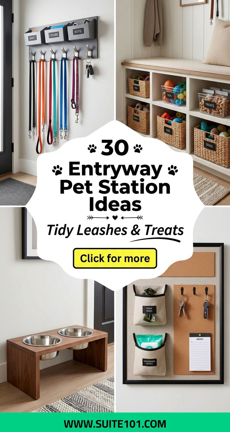 30 Entryway Pet Station Ideas to Tidy Leashes and Treats - 30 Entryway Pet Station Ideas to Tidy Leashes and Treats