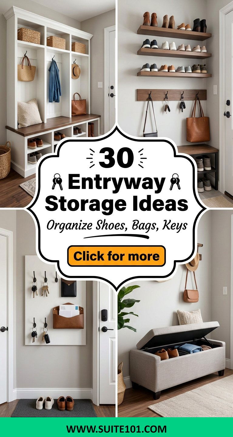 30 Entryway Storage Ideas to Organize Shoes Bags and Keys - 30 Entryway Storage Ideas to Organize Shoes, Bags, and Keys