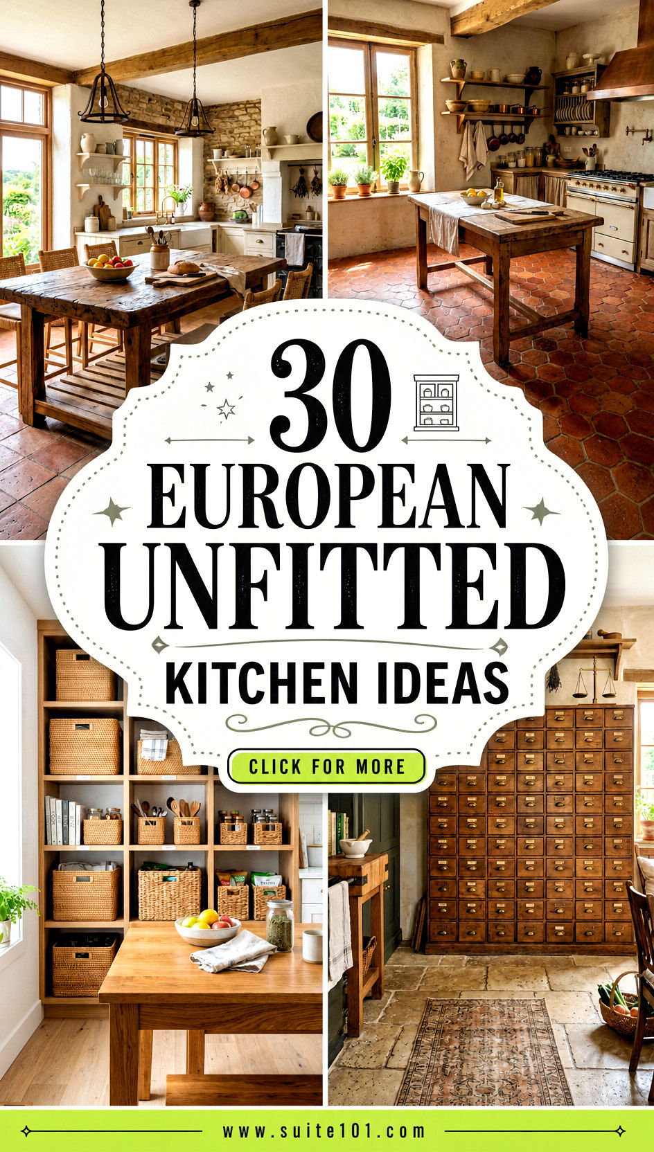 30 European Unfitted Kitchen Ideas for Flexible Smart Storage - 30 European Unfitted Kitchen Ideas for Flexible, Smart Storage