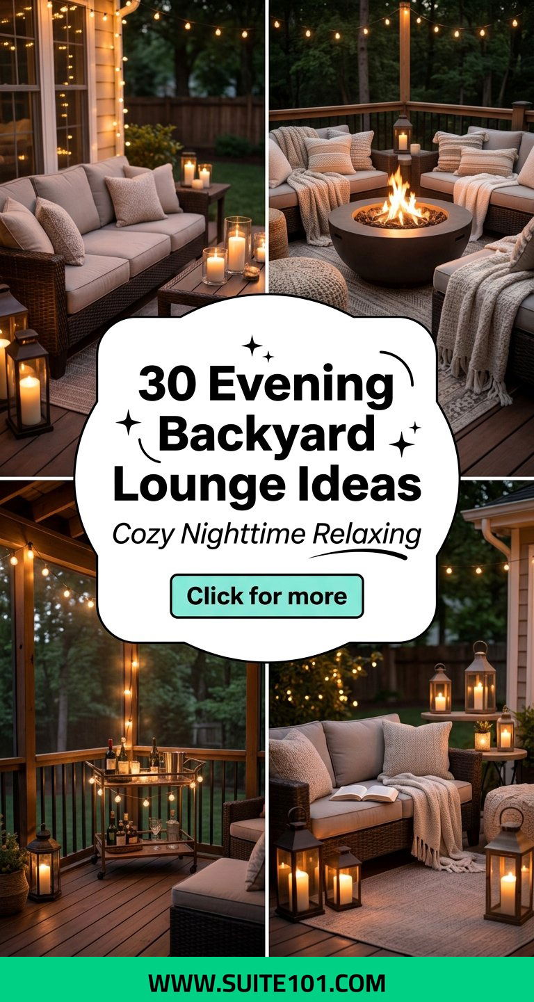 30 Evening Backyard Lounge Ideas for Cozy Nighttime Relaxing - 30 Evening Backyard Lounge Ideas for Cozy Nighttime Relaxing