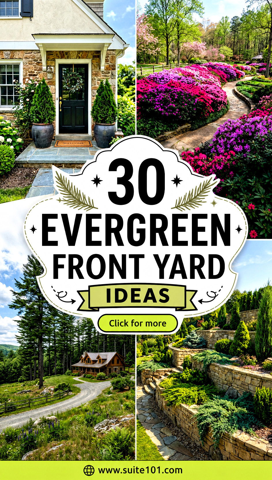 30 Evergreen Front Yard Ideas That Stay Beautiful Year-Round - 30 Evergreen Front Yard Ideas That Stay Beautiful Year-Round