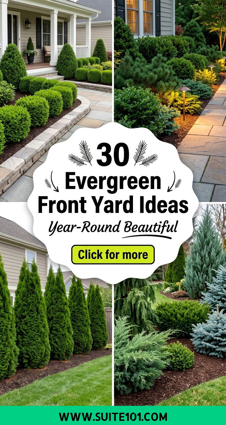 30 Evergreen Front Yard Ideas That Stay Beautiful Year-Round - 30 Evergreen Front Yard Ideas That Stay Beautiful Year-Round