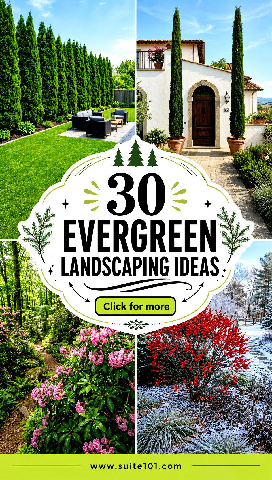 30 Evergreen Landscaping Ideas for Lush Low-Maintenance Appeal - 30 Evergreen Landscaping Ideas for Lush, Low-Maintenance Appeal