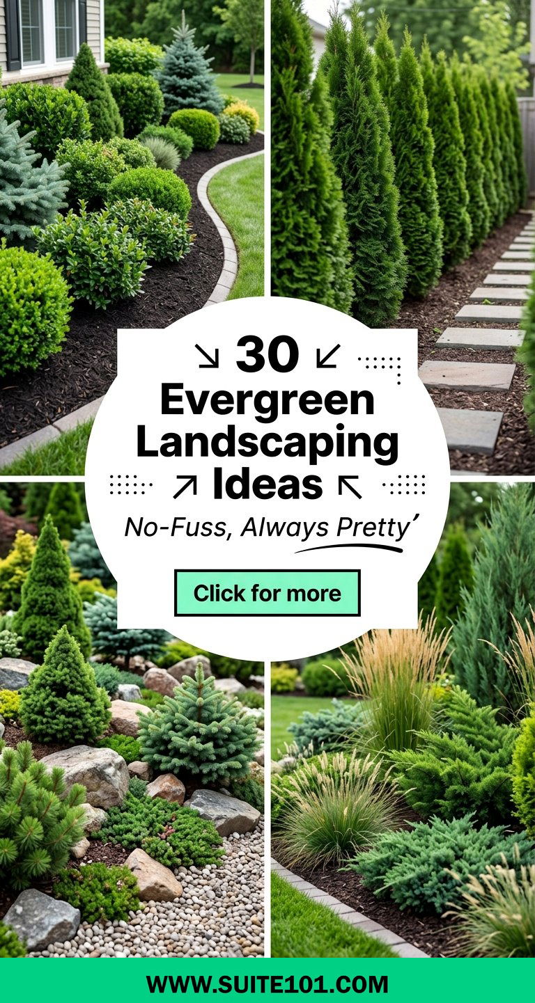 30 Evergreen Landscaping Ideas for Lush Low-Maintenance Appeal - 30 Evergreen Landscaping Ideas for Lush, Low-Maintenance Appeal