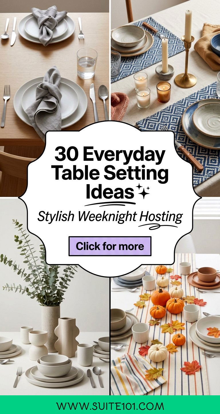 30 Everyday Table Setting Ideas for Stylish Weeknight Hosting - 30 Everyday Table Setting Ideas for Stylish Weeknight Hosting
