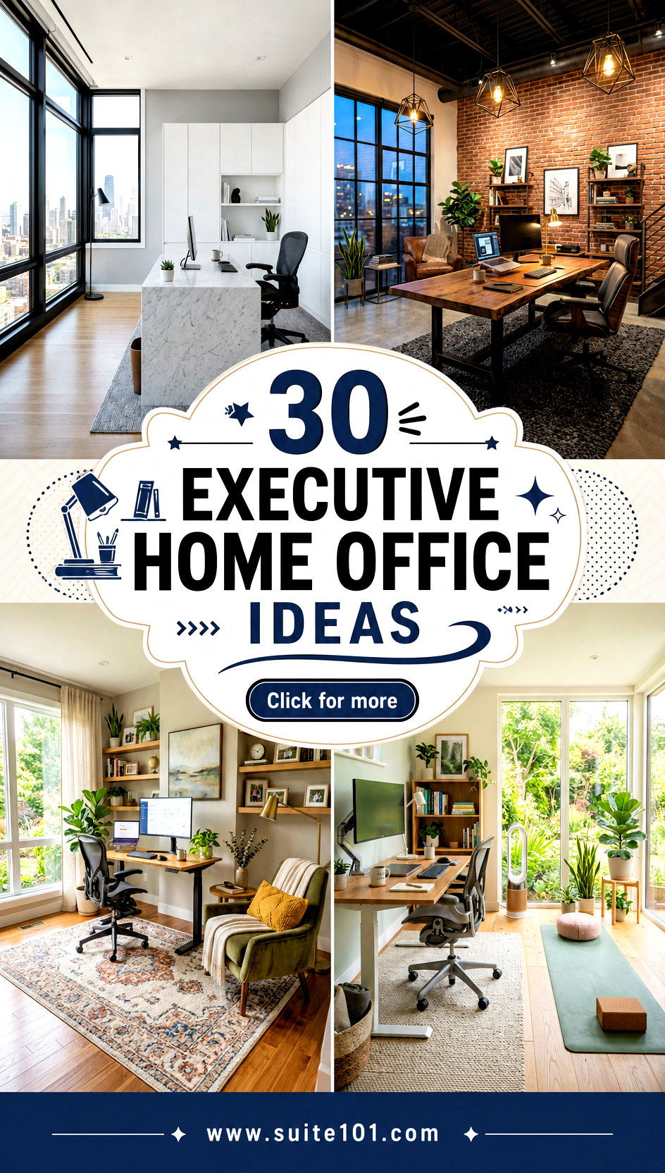 30 Executive Home Office Ideas for a Luxury-Ready Workspace - 30 Executive Home Office Ideas for a Luxury-Ready Workspace