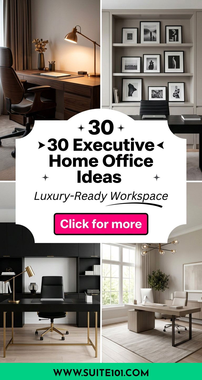 30 Executive Home Office Ideas for a Luxury-Ready Workspace - 30 Executive Home Office Ideas for a Luxury-Ready Workspace