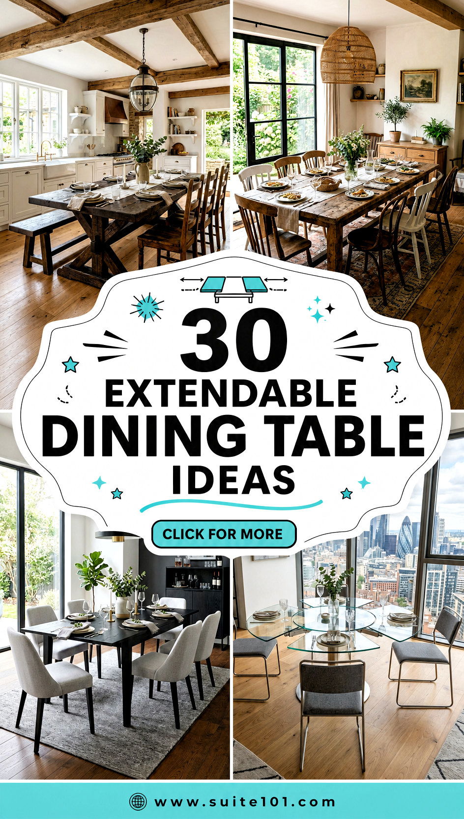30 Extendable Dining Table Ideas for Hosting in Smaller Spaces - 30 Extendable Dining Table Ideas for Hosting in Smaller Spaces
