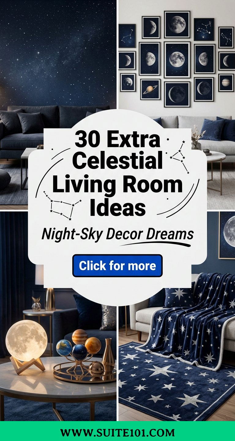 30 Extra Celestial Living Room Ideas for Night-Sky Decor - 30 Extra Celestial Living Room Ideas for Night-Sky Decor