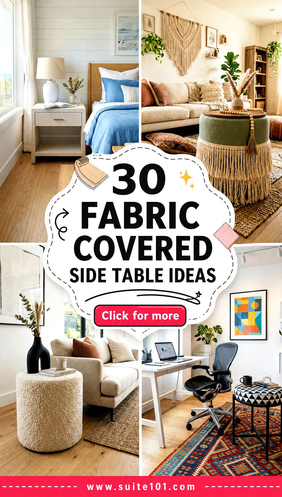 30 Fabric Covered Side Table Ideas to Refresh Any Room - 30 Fabric Covered Side Table Ideas to Refresh Any Room