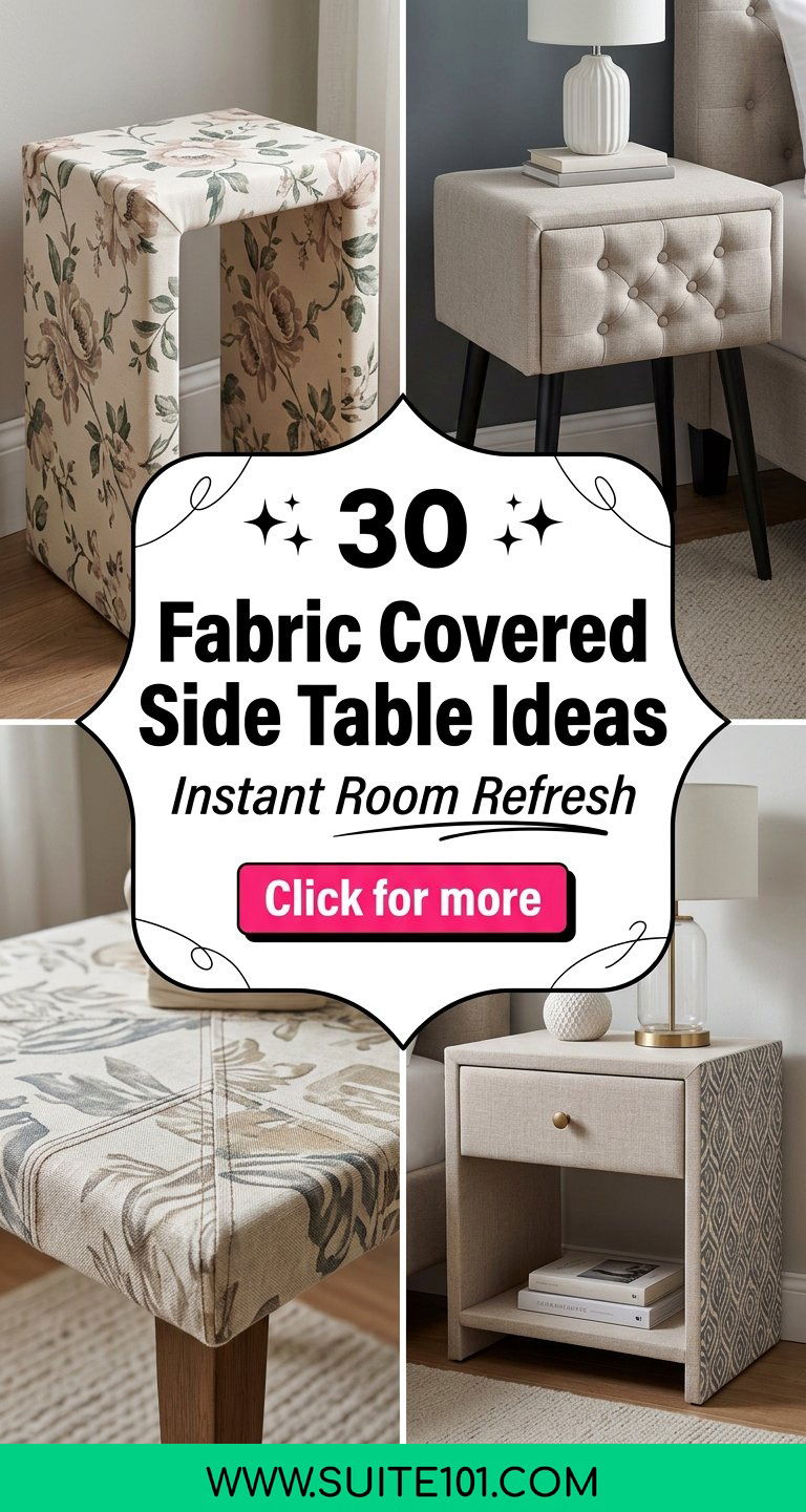 30 Fabric Covered Side Table Ideas to Refresh Any Room - 30 Fabric Covered Side Table Ideas to Refresh Any Room