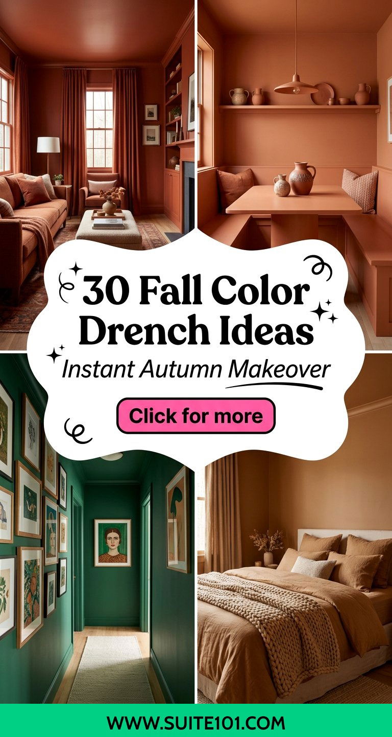 30 Fall Color Drench Ideas to Transform Your Rooms Fast - 30 Fall Color Drench Ideas to Transform Your Rooms Fast