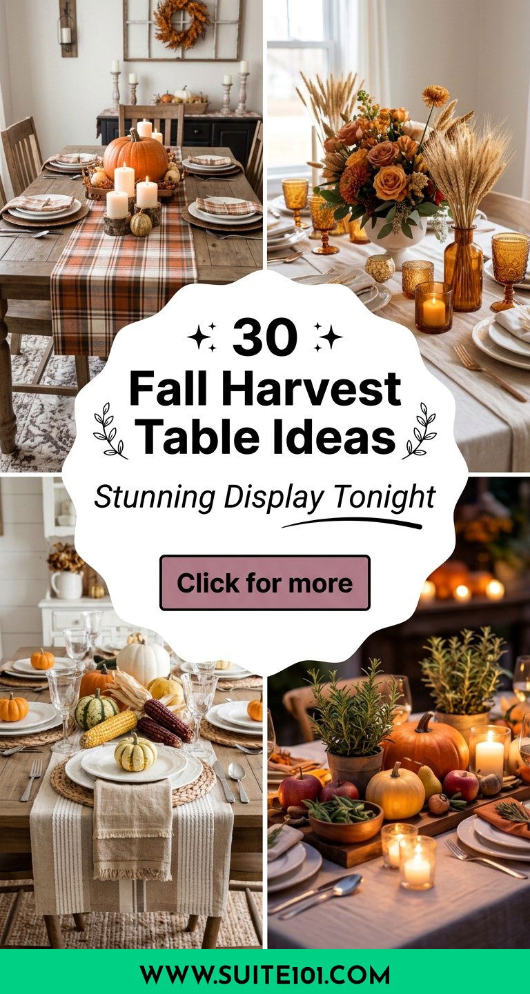 30 Fall Harvest Table Ideas to Create a Stunning Display - 30 Fall Harvest Table Ideas to Create a Stunning Display