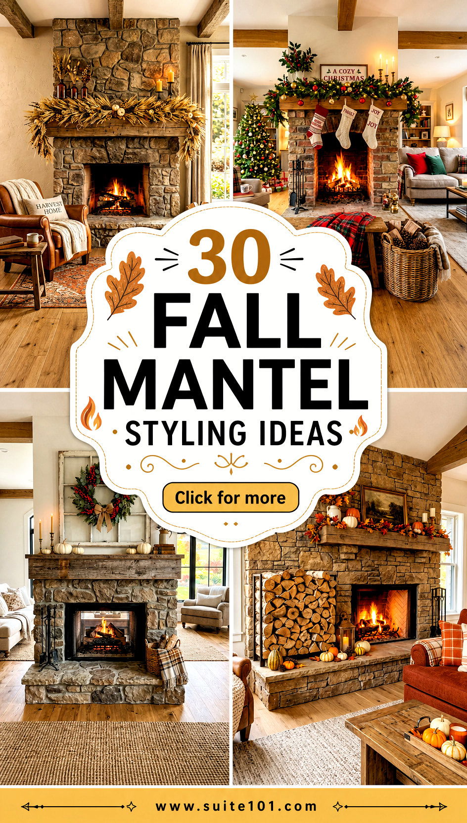 30 Fall Mantel Styling Ideas for a Picture-Perfect Fireplace - 30 Fall Mantel Styling Ideas for a Picture-Perfect Fireplace