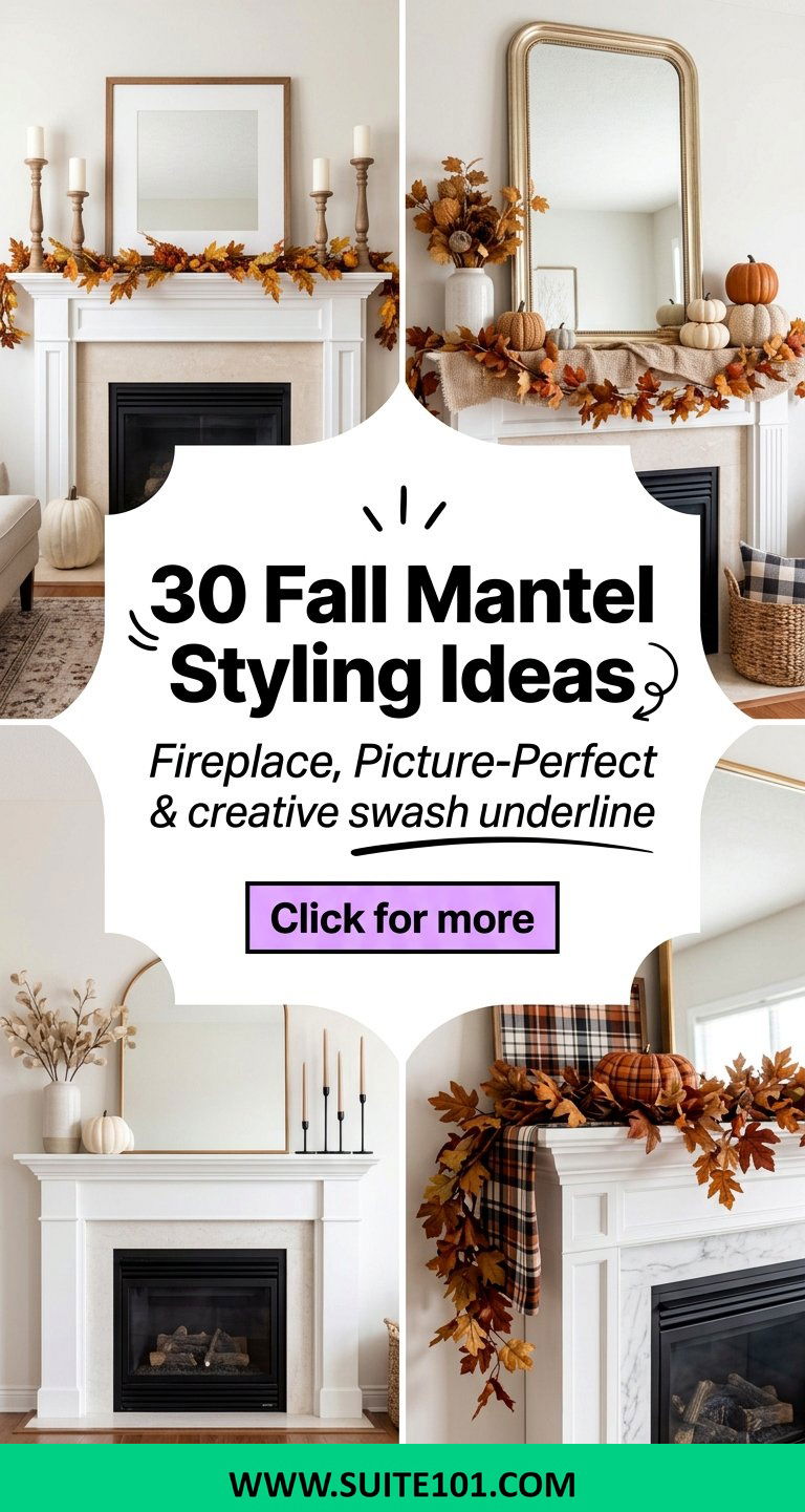 30 Fall Mantel Styling Ideas for a Picture-Perfect Fireplace - 30 Fall Mantel Styling Ideas for a Picture-Perfect Fireplace