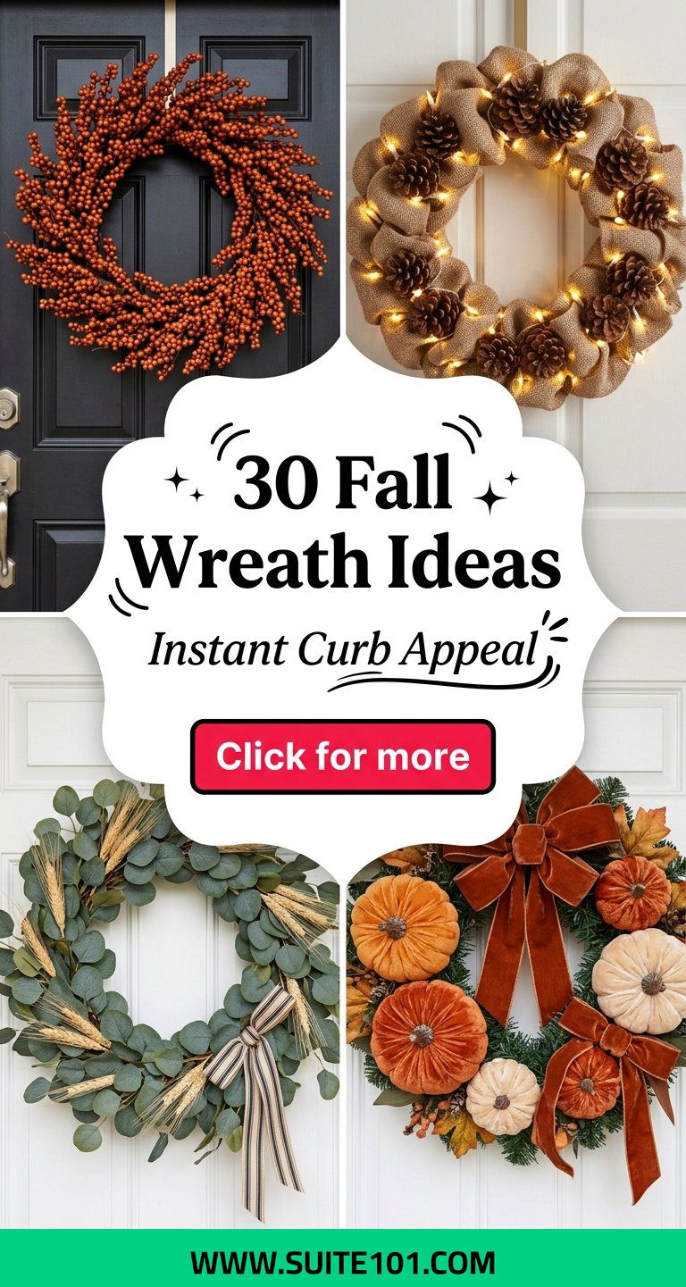 30 Fall Wreath Ideas to Upgrade Your Front Door Instantly - 30 Fall Wreath Ideas to Upgrade Your Front Door Instantly