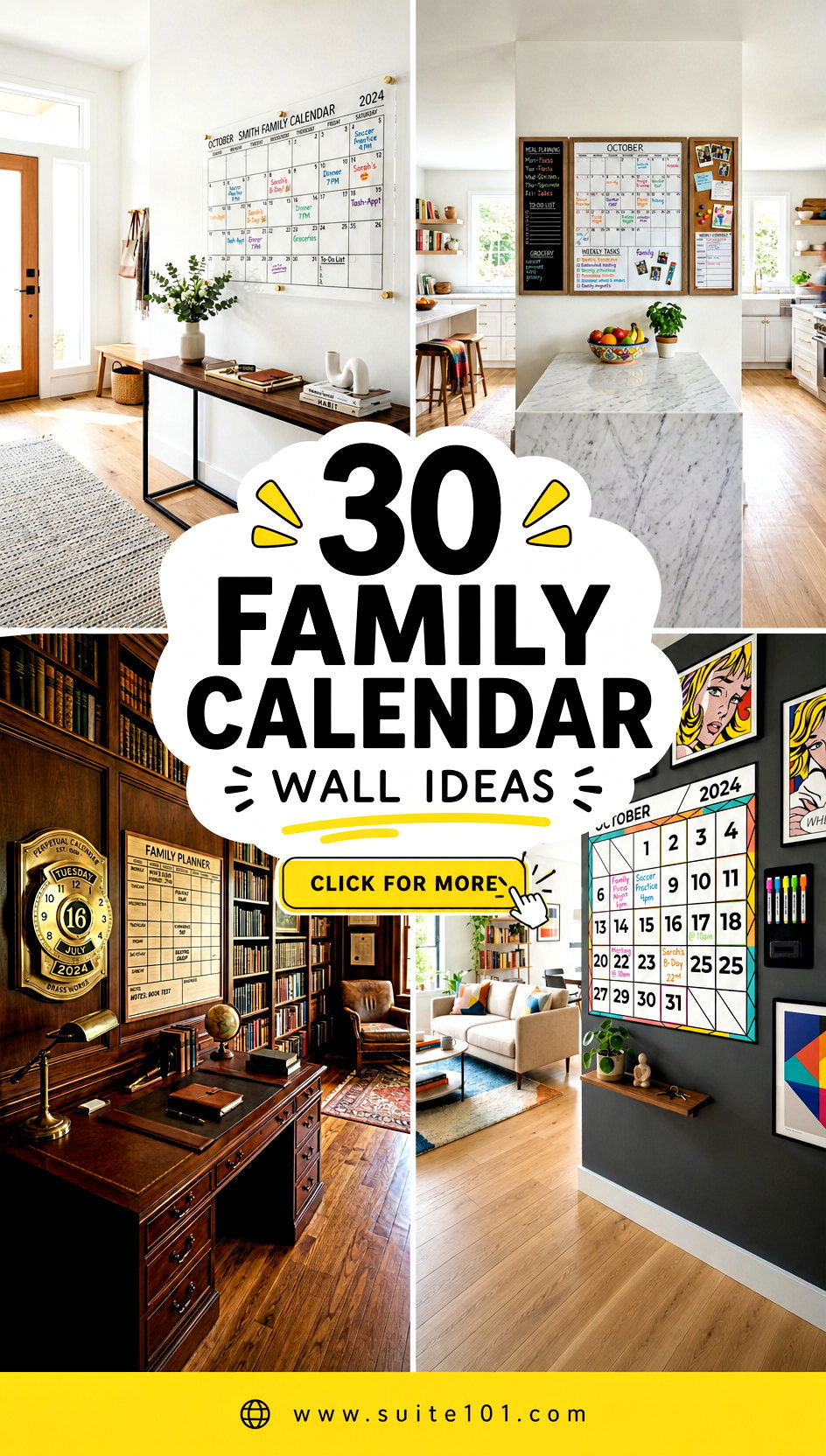30 Family Calendar Wall Ideas to Stay Organized and On Track - 30 Family Calendar Wall Ideas to Stay Organized and On Track