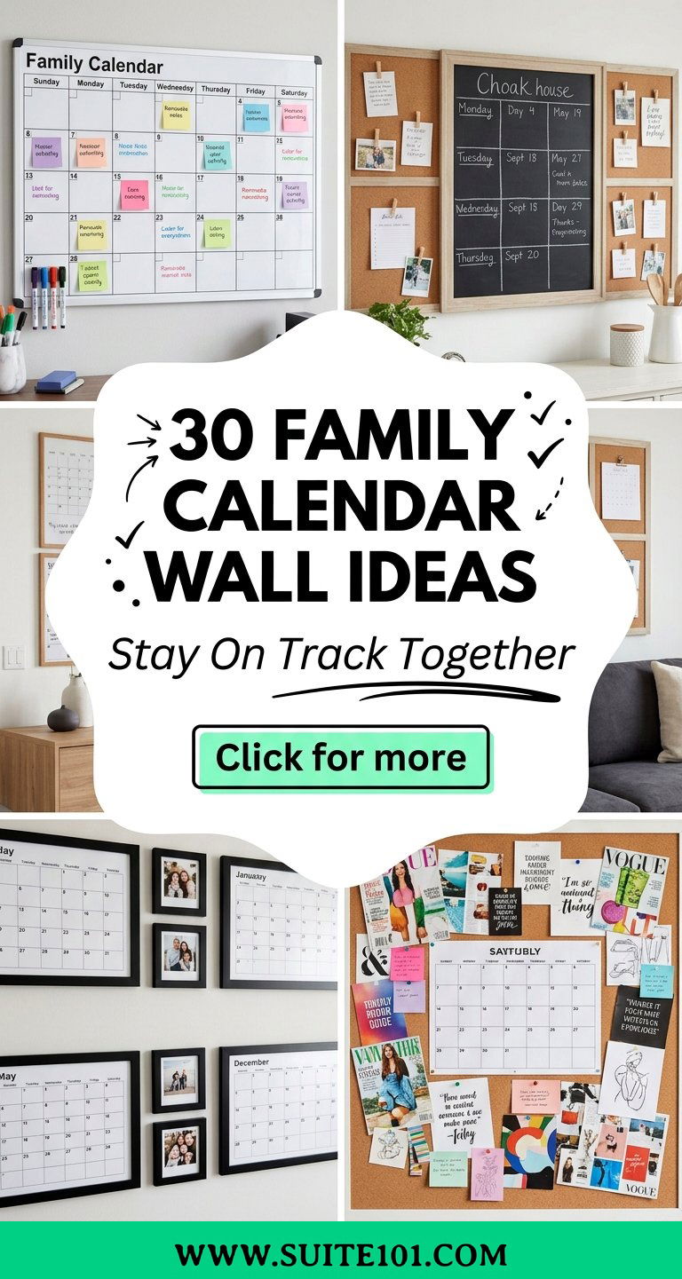 30 Family Calendar Wall Ideas to Stay Organized and On Track - 30 Family Calendar Wall Ideas to Stay Organized and On Track
