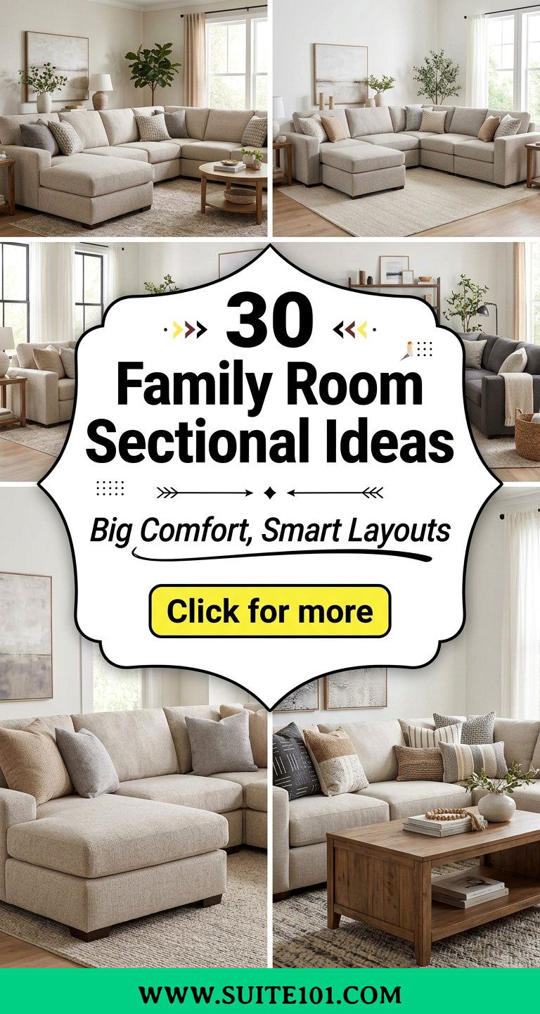 30 Family Room Sectional Ideas for Big Comfort and Smart Layouts - 30 Family Room Sectional Ideas for Big Comfort and Smart Layouts