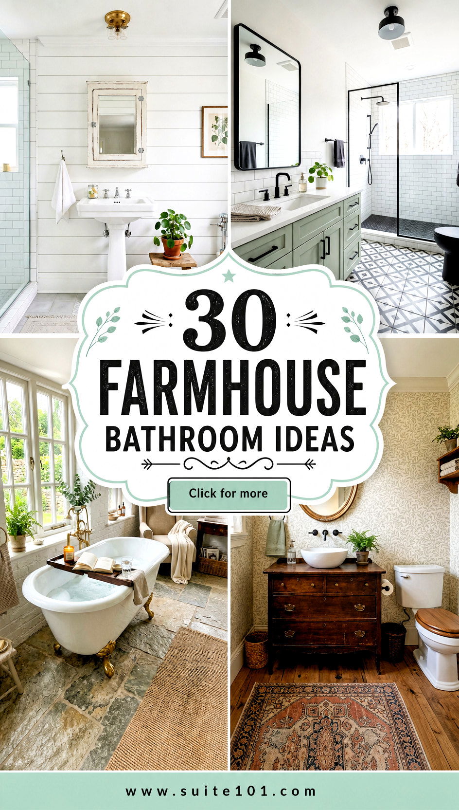 30 Farmhouse Bathroom Ideas to Create a Cozy Vintage Retreat - 30 Farmhouse Bathroom Ideas to Create a Cozy Vintage Retreat