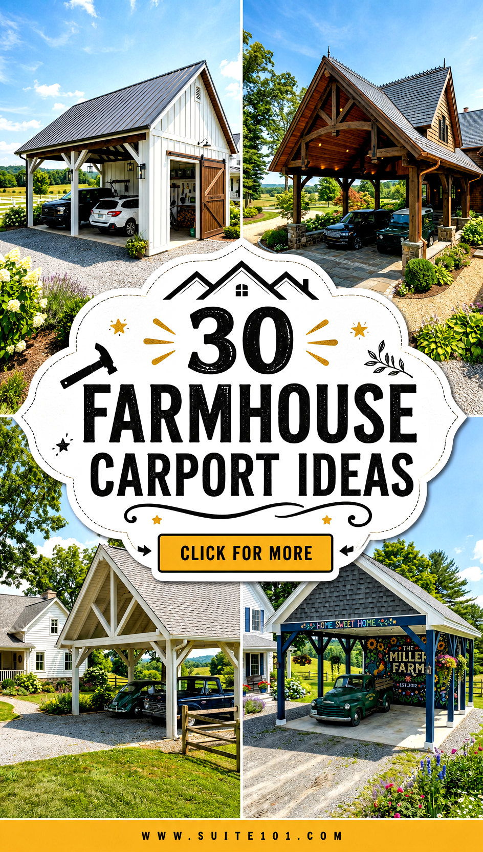 30 Farmhouse Carport Ideas to Upgrade Storage and Style - 30 Farmhouse Carport Ideas to Upgrade Storage and Style