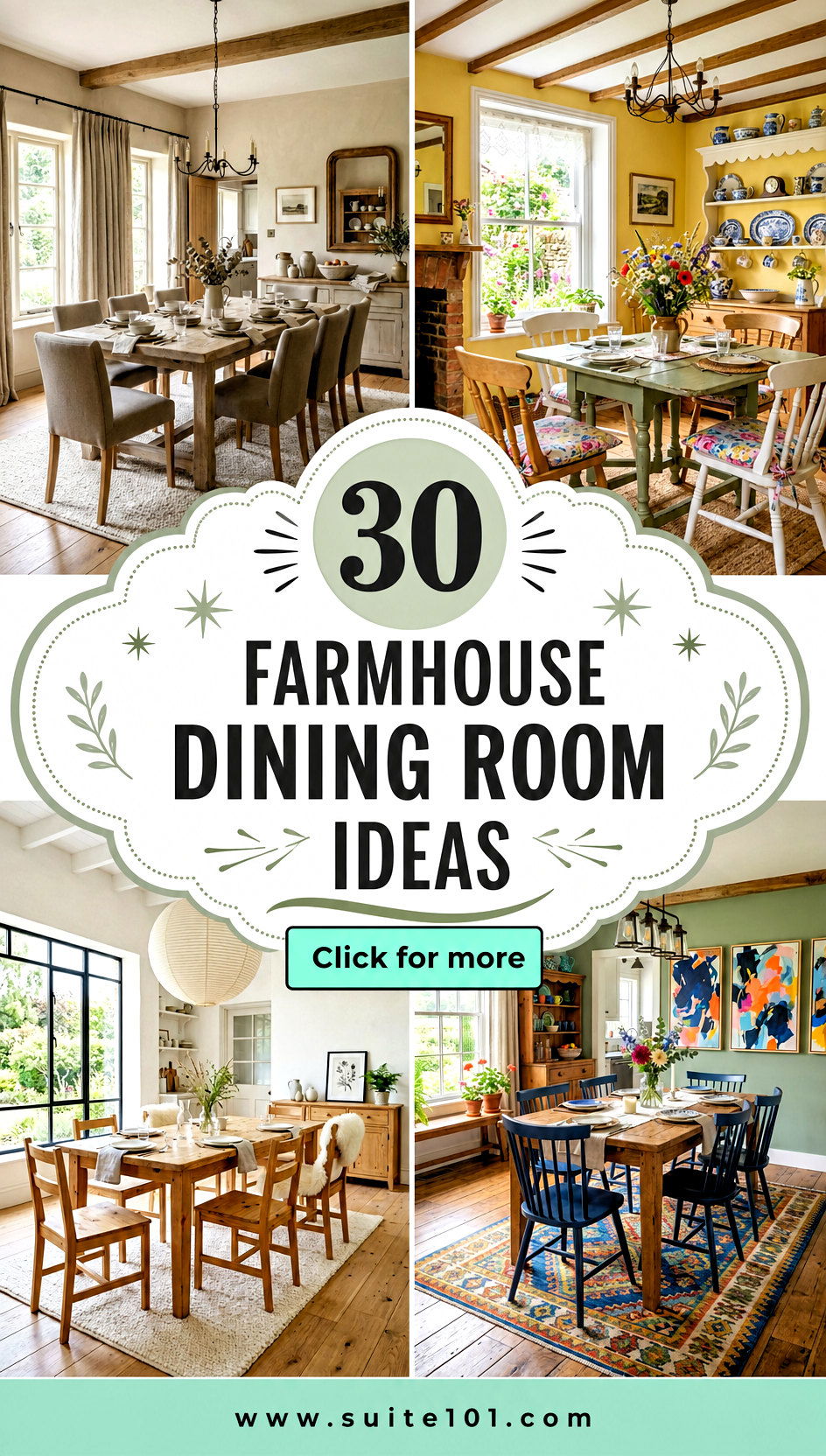 30 Farmhouse Dining Room Ideas for a Chic Rustic Gathering Space - 30 Farmhouse Dining Room Ideas for a Chic Rustic Gathering Space