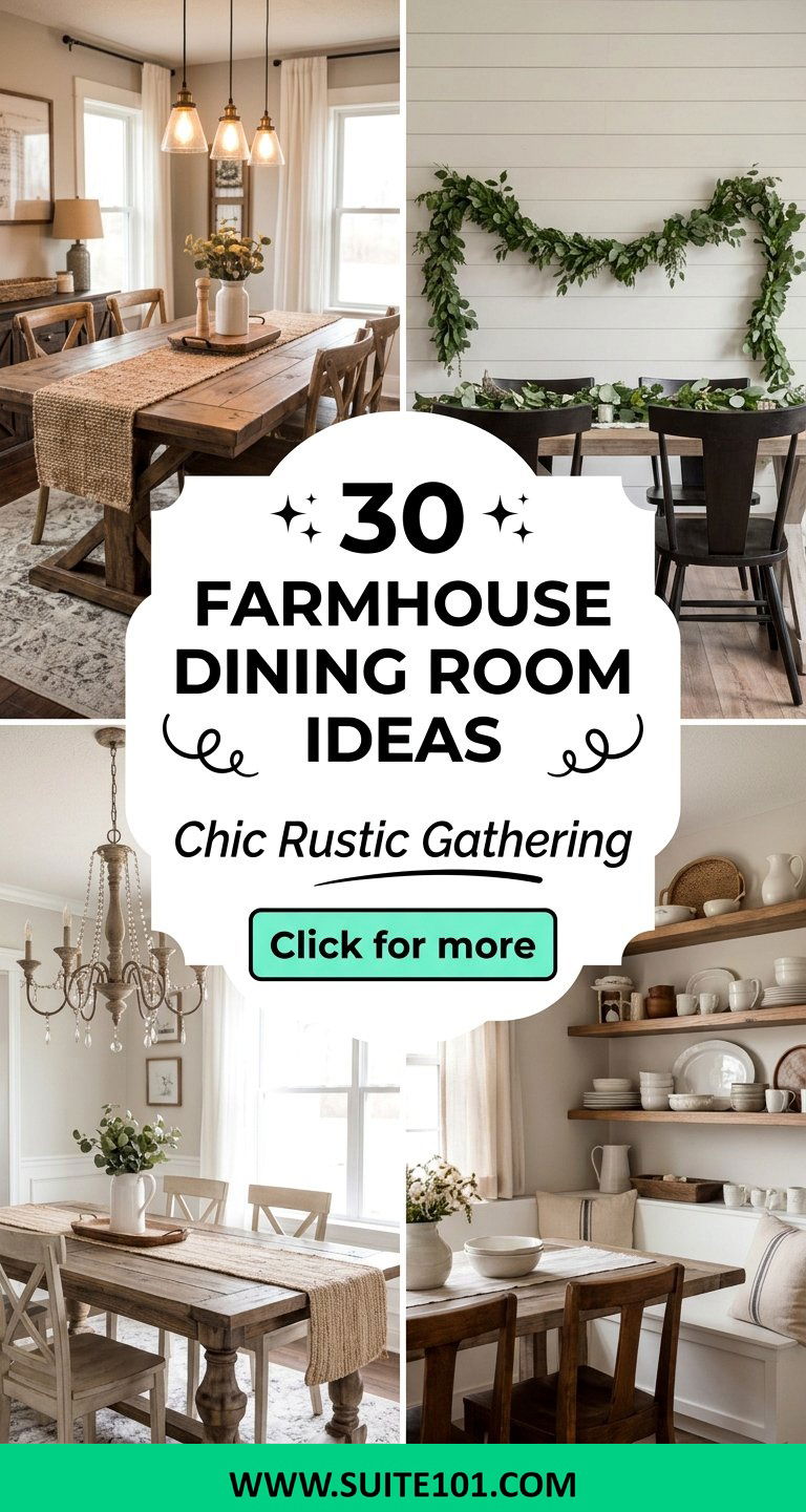 30 Farmhouse Dining Room Ideas for a Chic Rustic Gathering Space - 30 Farmhouse Dining Room Ideas for a Chic Rustic Gathering Space