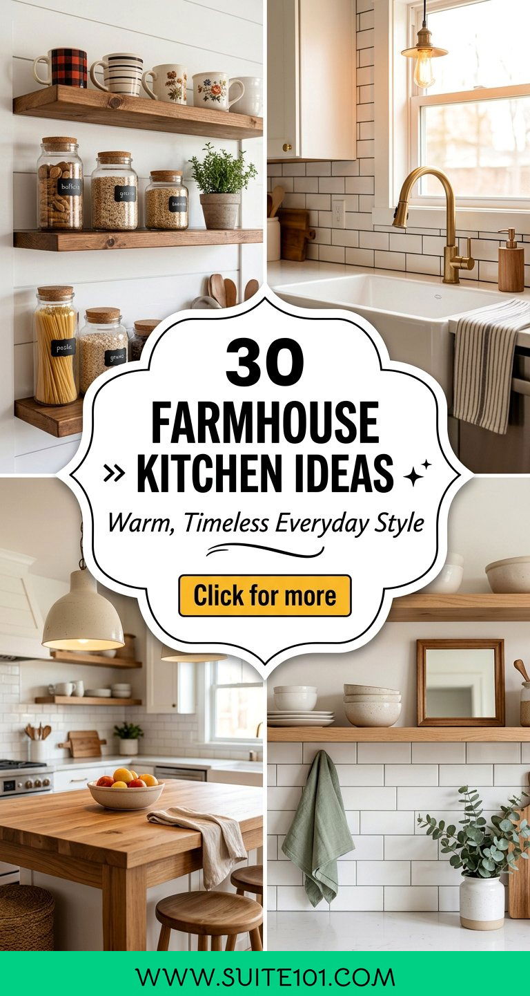 30 Farmhouse Kitchen Ideas for Warm Timeless Everyday Style - 30 Farmhouse Kitchen Ideas for Warm, Timeless Everyday Style