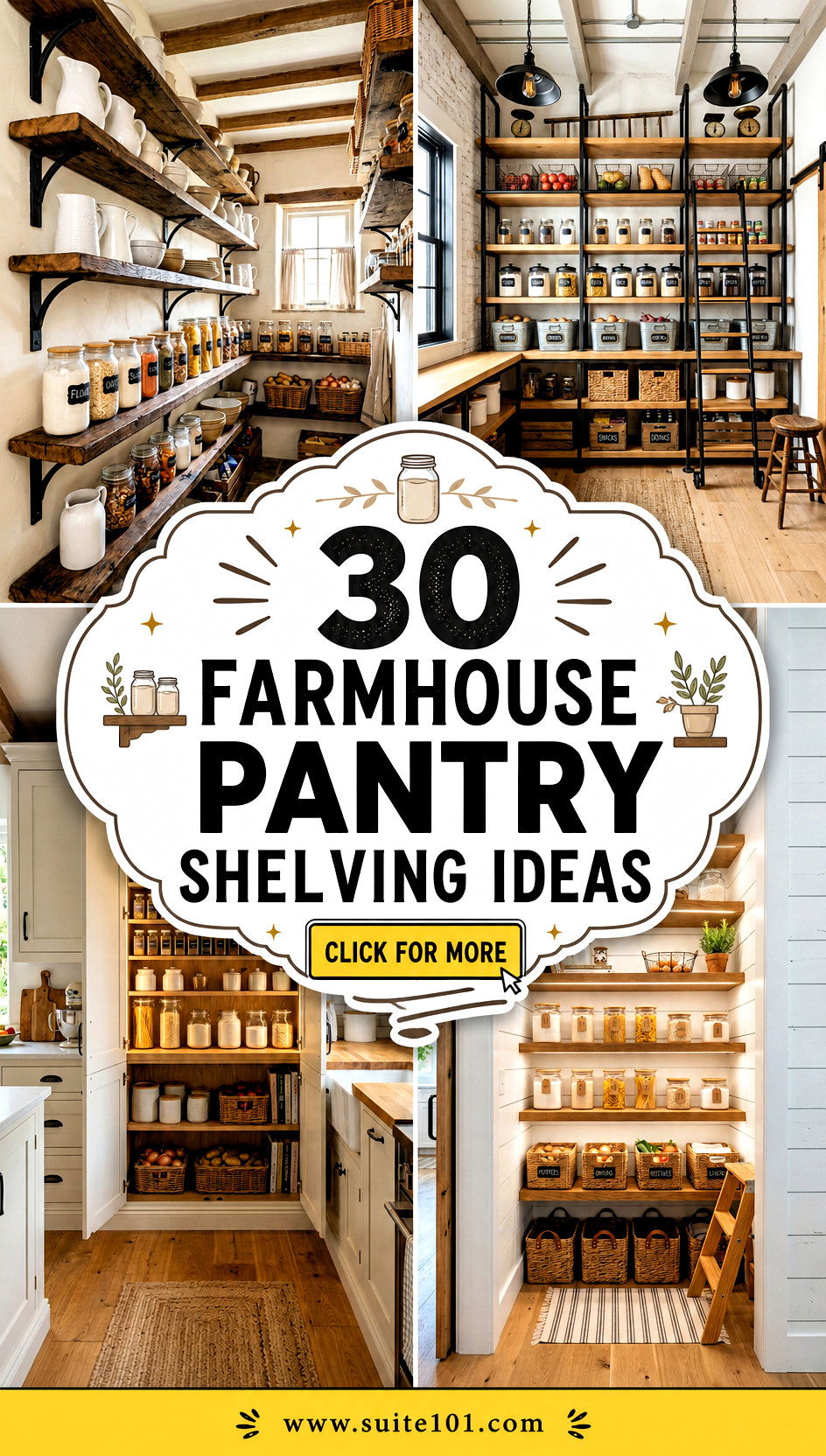 30 Farmhouse Pantry Shelving Ideas for Neat Display Storage - 30 Farmhouse Pantry Shelving Ideas for Neat, Display Storage