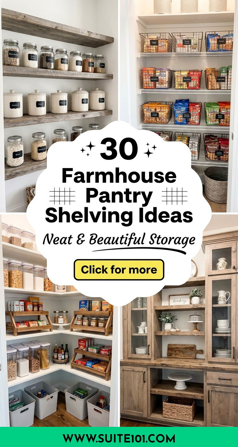 30 Farmhouse Pantry Shelving Ideas for Neat Display Storage - 30 Farmhouse Pantry Shelving Ideas for Neat, Display Storage