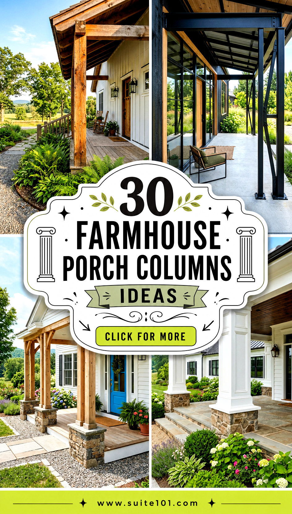 30 Farmhouse Porch Columns Ideas for Timeless Porch Charm - 30 Farmhouse Porch Columns Ideas for Timeless Porch Charm