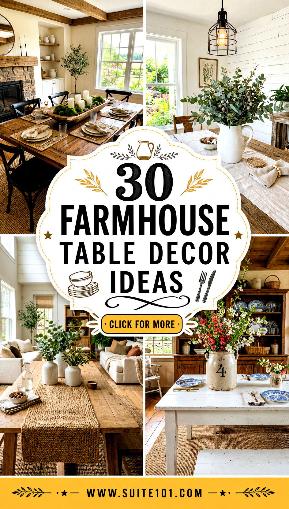 30 Farmhouse Table Decor Ideas For Warm Stylish Gatherings - 30 Farmhouse Table Decor Ideas For Warm, Stylish Gatherings