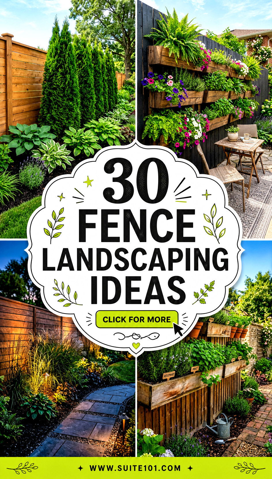 30 Fence Landscaping Ideas for Privacy Style and Flow - 30 Fence Landscaping Ideas for Privacy, Style, and Flow