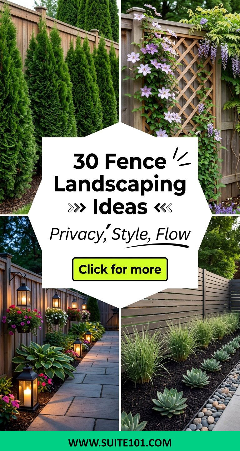 30 Fence Landscaping Ideas for Privacy Style and Flow - 30 Fence Landscaping Ideas for Privacy, Style, and Flow