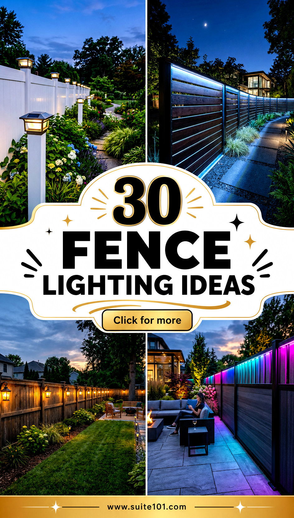 30 Fence Lighting Ideas for Nighttime Ambiance and Safety - 30 Fence Lighting Ideas for Nighttime Ambiance and Safety