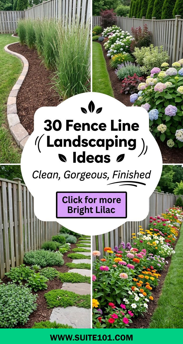 30 Fence Line Landscaping Ideas for a Clean Gorgeous Look - 30 Fence Line Landscaping Ideas for a Clean, Gorgeous Look