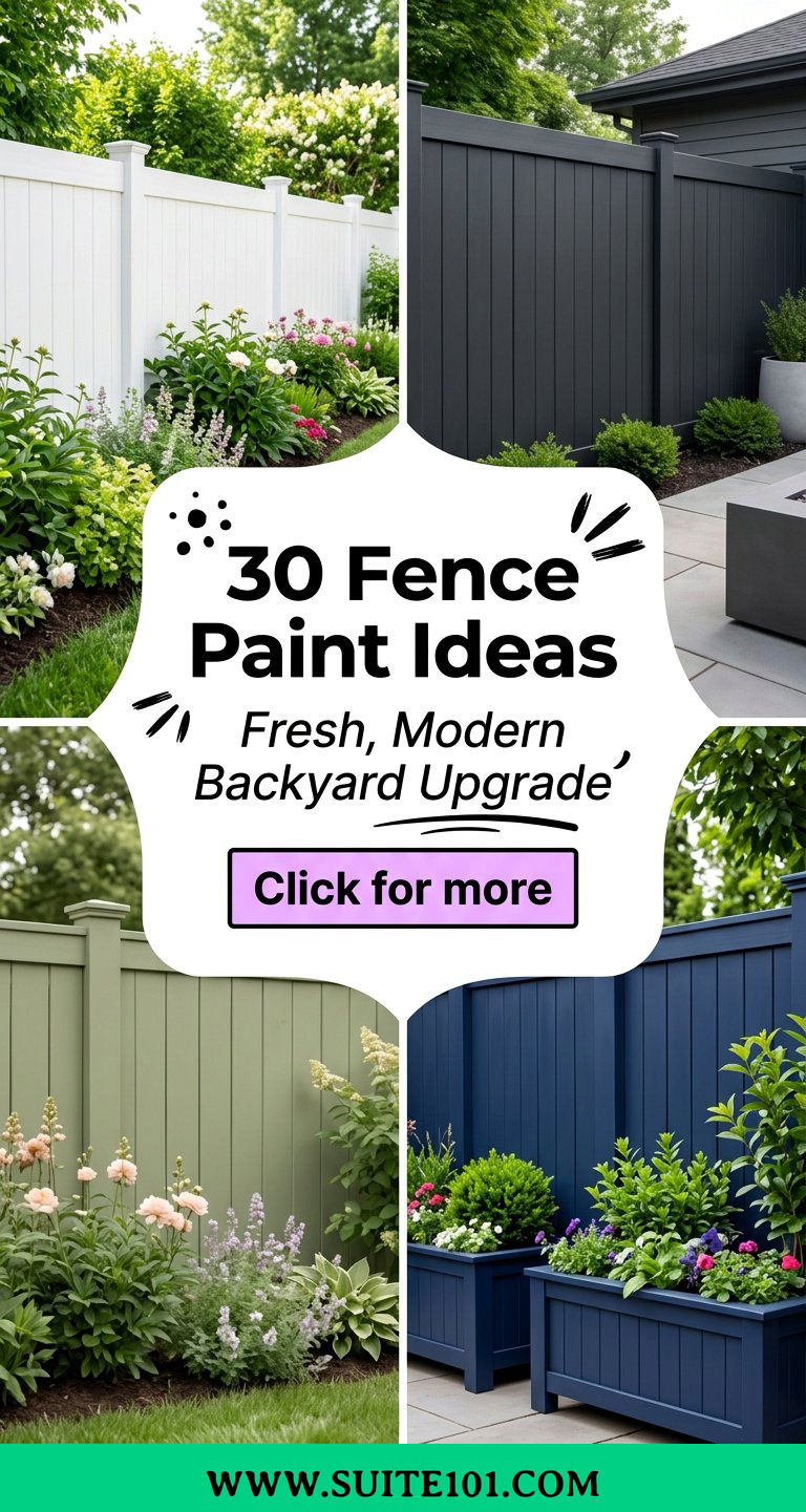 30 Fence Paint Ideas for a Fresh Modern Backyard Upgrade - 30 Fence Paint Ideas for a Fresh, Modern Backyard Upgrade