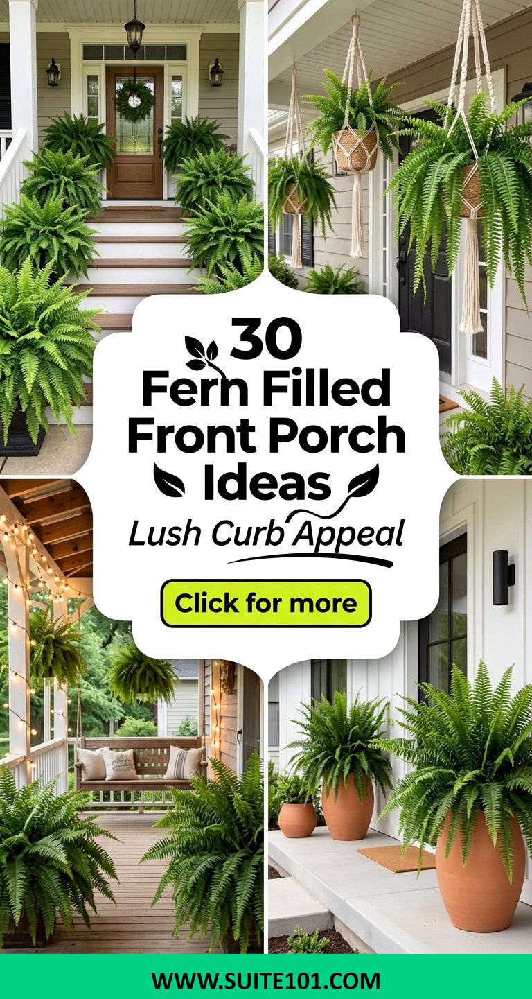 30 Fern Filled Front Porch Ideas For Lush Curb Appeal - 30 Fern Filled Front Porch Ideas For Lush Curb Appeal