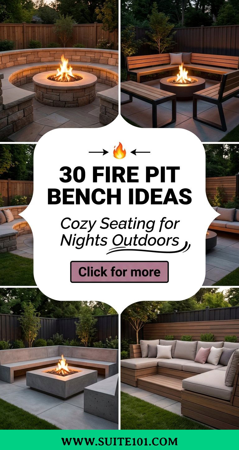 30 Fire Pit Bench Ideas Cozy Seating for Nights Outdoors - 30 Fire Pit Bench Ideas: Cozy Seating for Nights Outdoors