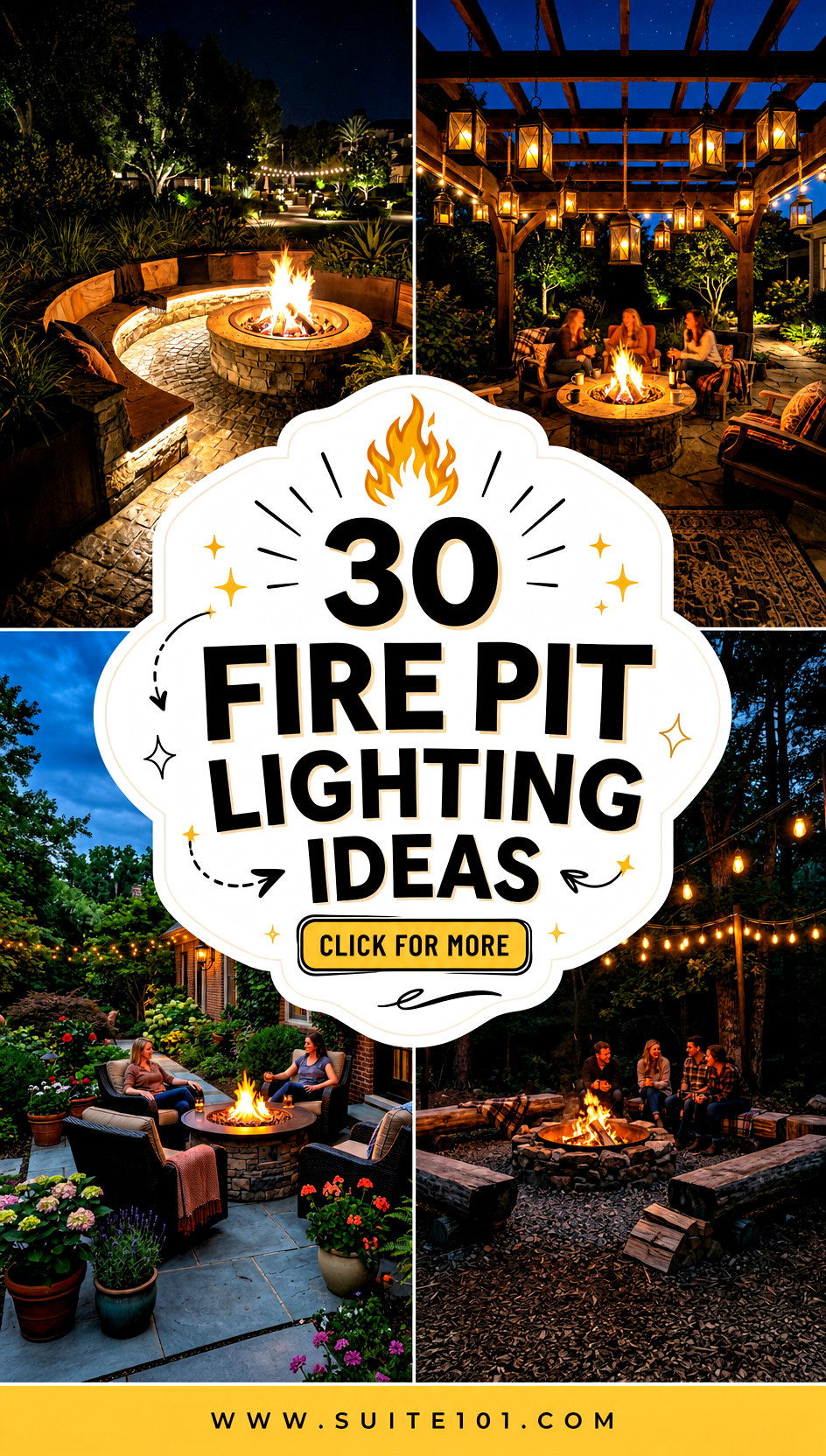 30 Fire Pit Lighting Ideas Set the Mood for Cozy Evenings - 30 Fire Pit Lighting Ideas: Set the Mood for Cozy Evenings