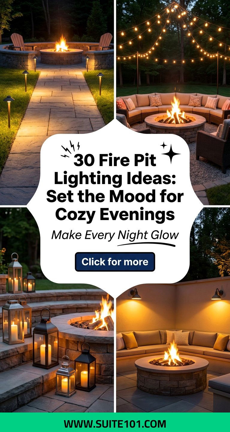 30 Fire Pit Lighting Ideas Set the Mood for Cozy Evenings - 30 Fire Pit Lighting Ideas: Set the Mood for Cozy Evenings