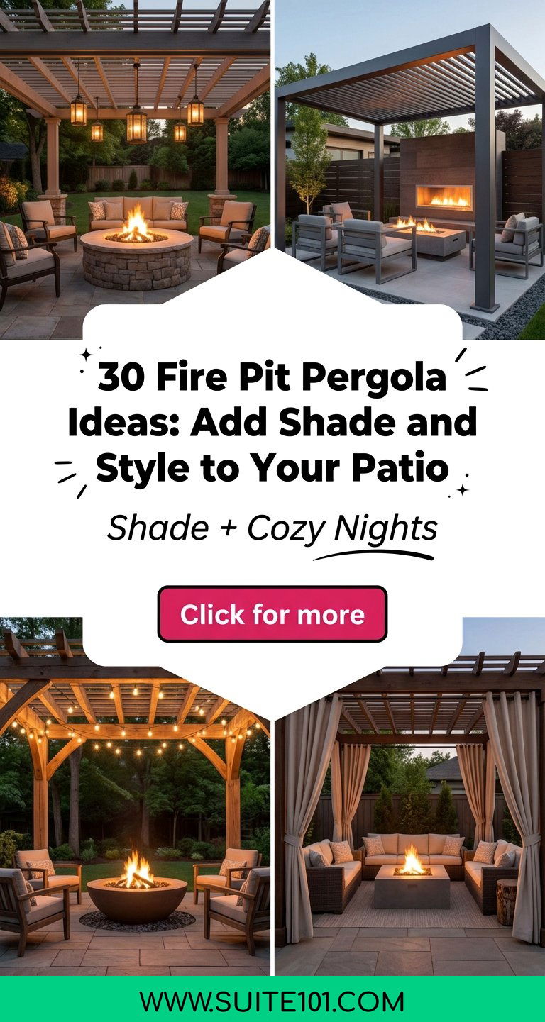 30 Fire Pit Pergola Ideas Add Shade and Style to Your Patio - 30 Fire Pit Pergola Ideas: Add Shade and Style to Your Patio