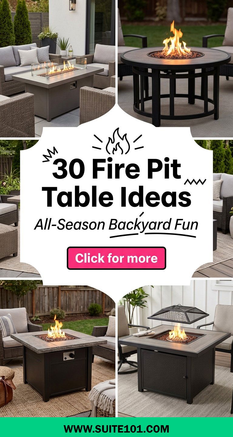 30 Fire Pit Table Ideas for Cozy Backyard Gatherings All-Season - 30 Fire Pit Table Ideas for Cozy Backyard Gatherings All-Season