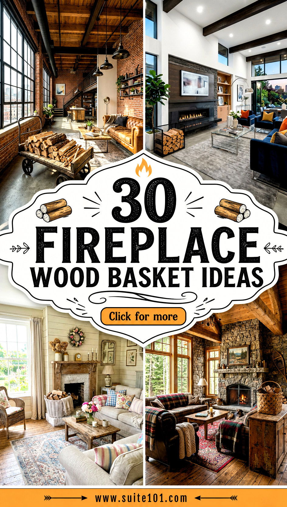 30 Fireplace Wood Basket Ideas for Cleaner Cozier Fires - 30 Fireplace Wood Basket Ideas for Cleaner, Cozier Fires