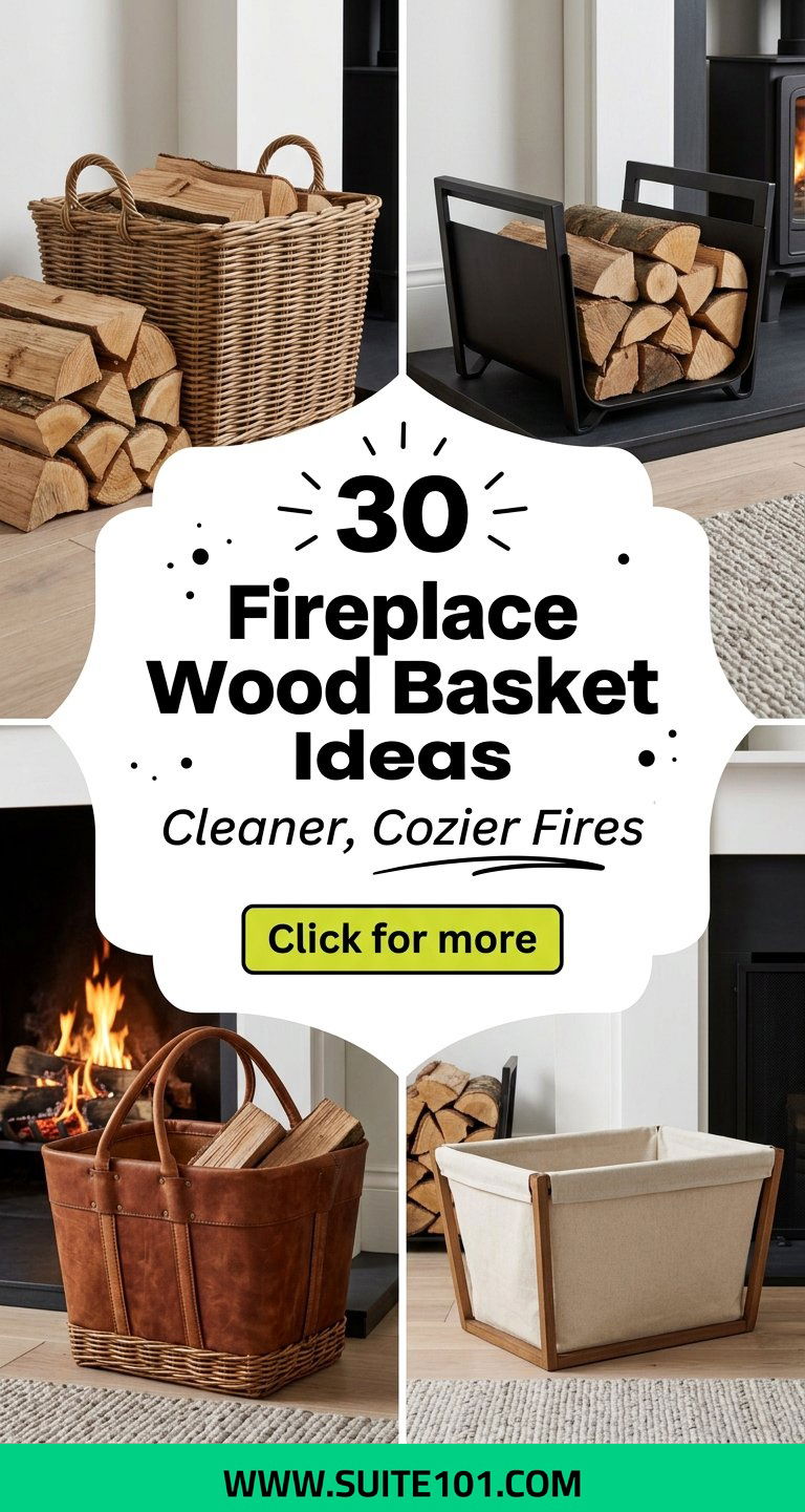 30 Fireplace Wood Basket Ideas for Cleaner Cozier Fires - 30 Fireplace Wood Basket Ideas for Cleaner, Cozier Fires
