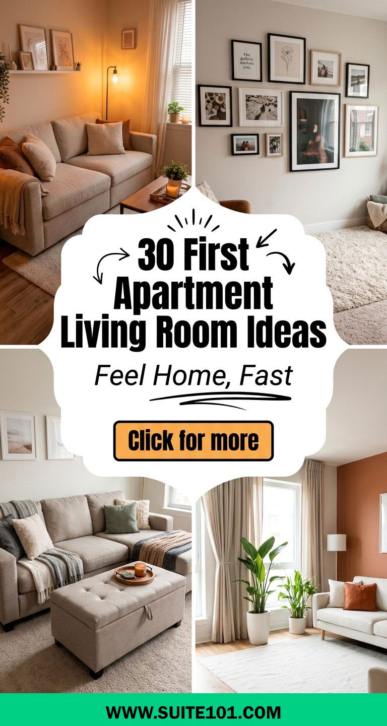 30 First Apartment Living Room Ideas to Make Your Space Feel Home - 30 First Apartment Living Room Ideas to Make Your Space Feel Home