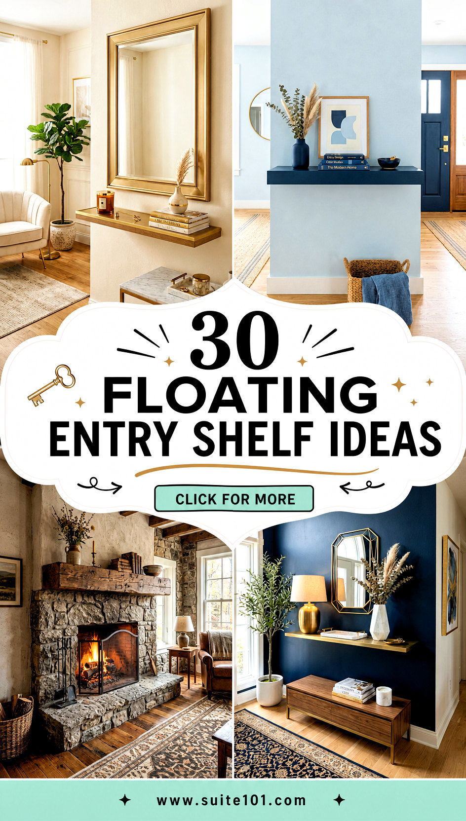30 Floating Entry Shelf Ideas to Organize and Wow Guests - 30 Floating Entry Shelf Ideas to Organize and Wow Guests