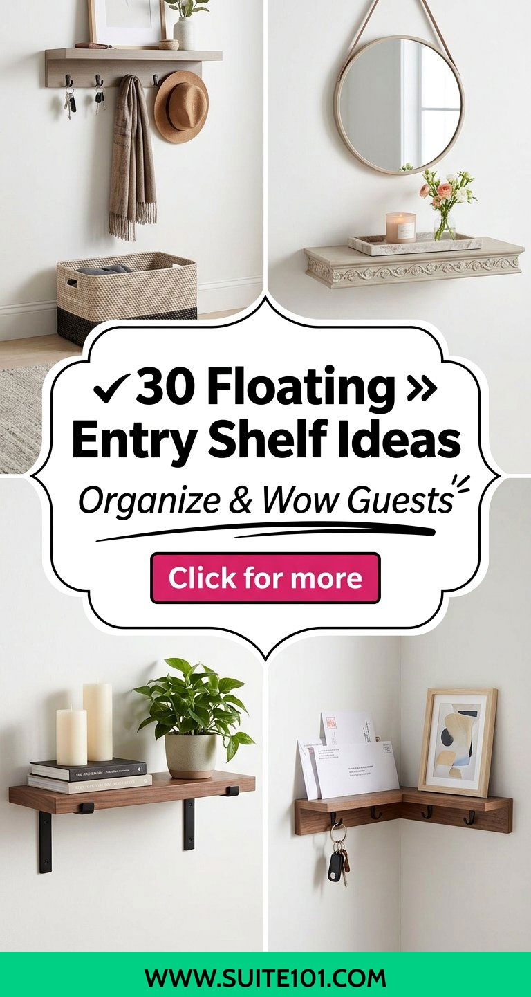 30 Floating Entry Shelf Ideas to Organize and Wow Guests - 30 Floating Entry Shelf Ideas to Organize and Wow Guests